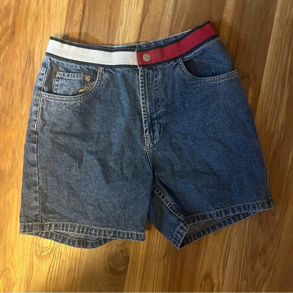 high rise tommy hilfiger jean shorts